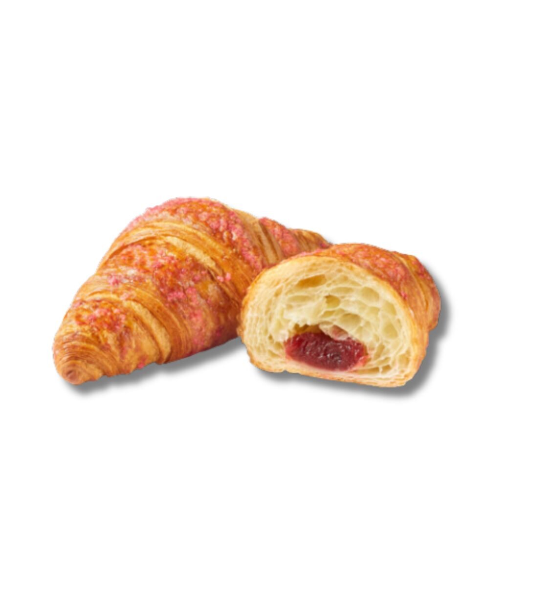 Croissant relleno frambuesa