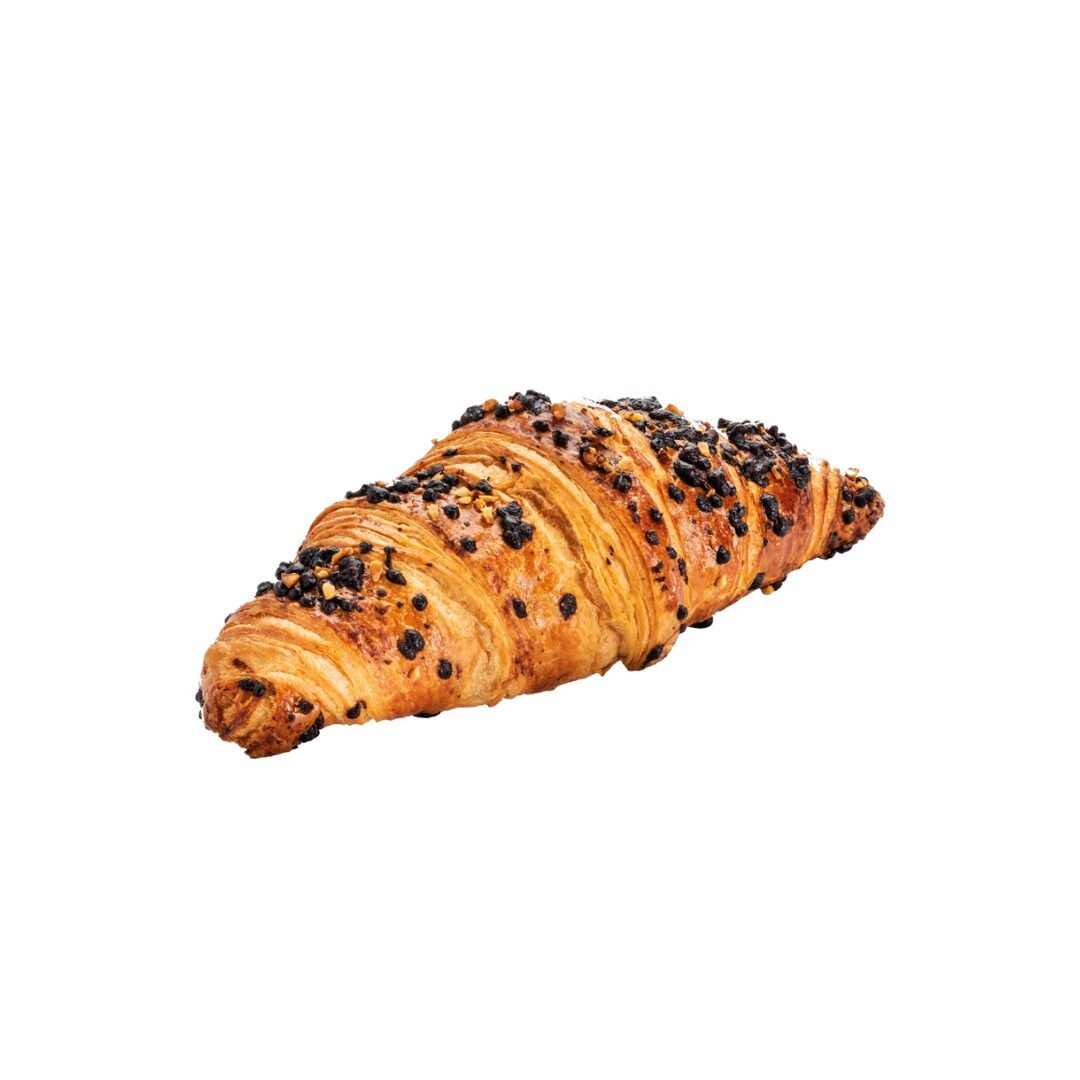 Croissant de chocolate con avellanas